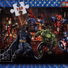 پازل 150 تکه ابر قهرمانان (SUPER HEROES)،(باجعبه)