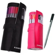 استدلر روان نويس نوك نمدي 20رنگ به همراه جامدادي ويژه