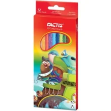 فاكتيس مداد 12 رنگ مقوايي