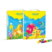 آريا پاستل روغني 24 رنگ كلاسوري لوكس 2041