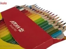 آريا مداد 36 رنگ مقوايي+تراش 3018