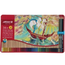آريا مداد 36+3 رنگ تخت فلزي 3023