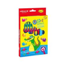 آريا پاستل روغني 12+2 رنگ مقوايي 2027