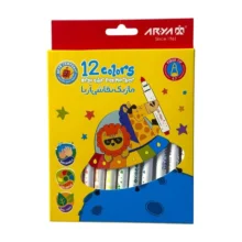 آريا ماژيك نقاشي 12 رنگ چاپ دار مقوايي 9081
